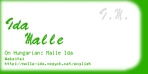 ida malle business card